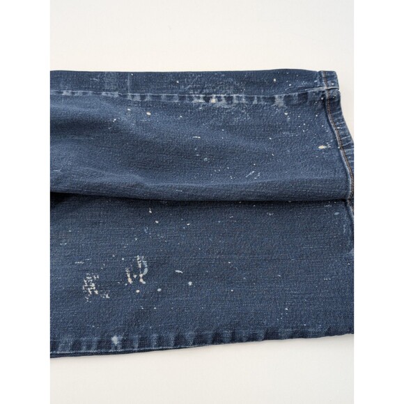 Wrangler Super Distressed Blue Slim Straight Dark Wash Western Work Jeans 32X28 - Picture 10 of 11